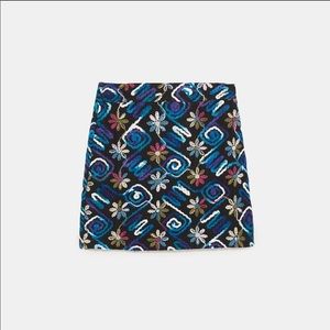 Zara Embroidered Skirt